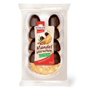 Schulte Mandelhörnchen mit Marzipan Mandeln Zarbitterschokolade 175g