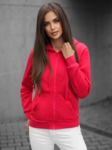 Ozonee Damen-Sweatshirt mit Kapuze Evangeline Himbeere