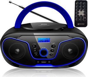 Cyberlux CD-Player Stereoanlage Tragbares Kinder Radio Boombox Blau Cyberlux CD-Player Stereoanlage Tragbares Kinder Radio Boombox Blau