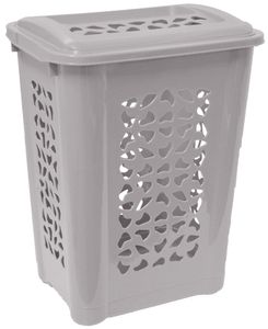 keeeper Wäschebox "per" mit Deckel 60 Liter grau