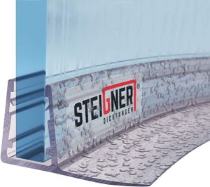 STEIGNER Duschdichtung, 110cm, Glasstärke 6/ 7/ 8 mm, Vorgebogene PVC Ersatzdichtung für Runddusche, UK02