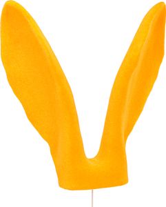Dekoracyjne uszy królika złotożółta flokowana dekoracja wielkanocna H56cm