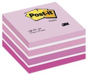 Post-it Haftnotiz Würfel 76 x 76 mm Pastell Pinktöne 450 Blatt