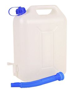 Edco Wasserkanister 10L mit Auslaufhahn & Ausgießtülle Camping Kanister Wasserbehälter