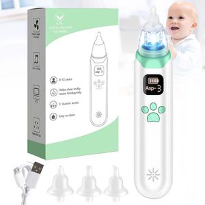 Elektrischer Baby Nasensauger, Nasenaspirator, Nasenreiniger mit 3 Saugstufen, magnetische Aufladung- Nasensauger Nase Sauger Babypflege