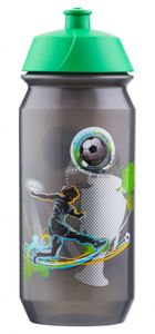 Baagl Schule Trinkflasche für Jungen - Kinder Wasserflasche für Unterwegs - BPA frei, 500 ml (Fußball)