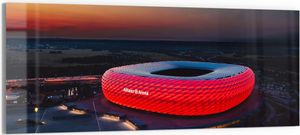 DEQORI Glasbild Echtglas 150x60 cm 'Allianz Arena, München' Wandbild Bild modern Deko DEQORI Glasbild Echtglas 150x60 cm 'Allianz Arena, München' Wandbild Bild modern Deko