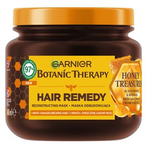 Obnovující maska Garnier Botanic Therapy Honey Treasures pro poškozené a lámavé vlasy, 340 ml