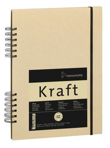 Hahnemühle Kraftpapier Skizzenbuch - 120 g/m² - spiralisiert - DIN A5 - 80 Blatt/160 Seiten