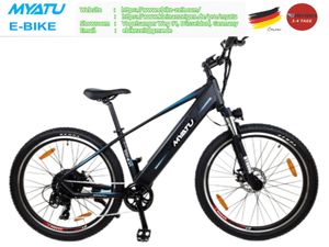 E-Mountainbike E Bike Elektrofahrrad, 27.5 Zoll, 250W Motor,48V 10AH Akku  Reichweite bis 80km, Shimano 21 Gänge - Fresh 2024  - Myatu 1626B