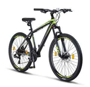 Licorne Bike Diamond Premium horský bicykel hliníkový, bicykel pre chlapcov, dievčatá, mužov a ženy - 21 rýchlostí - kotúčové brzdy pánsky bicykel, nastaviteľná predná vidlica 26, 27,5 a 29 palcov