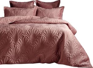 Paoletti - Gesteppt - Bettwäsche-Set "Palmeria", Samt RV2144 (Einzelbett) (Rose) Paoletti - Gesteppt - Bettwäsche-Set "Palmeria", Samt RV2144 (Einzelbett) (Rose)