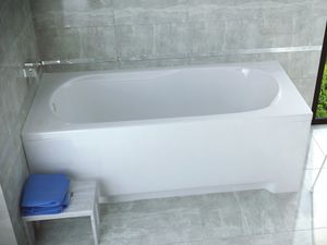 BADLAND Badewanne Rechteck Bona 160x70 mit Ablaufgarnitur und Füßen GRATIS ohne Verkleidung