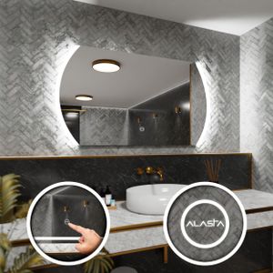 Kúpeľňové zrkadlo s LED osvetlením + Dotknite sa možnosti Prepnúť - Baltimore - 180 cm - 50 cm