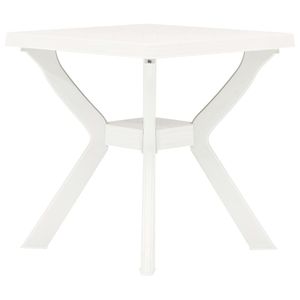 vidaXL Bistro stůl bílý 70x70x72 cm Plastový