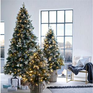 LED-Tannenbaum Weihnachtsbaum Christbaum beleuchtet XMAS Schnee mittel 180 cm