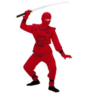 Kinderkostüm Red Ninja, Anzug und Maske, Größe 158 13-14 Jahre