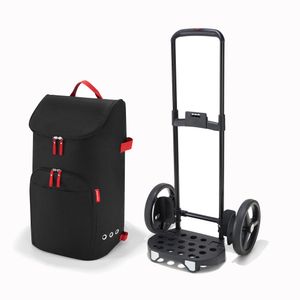 reisenthel citycruiser regál s taškou, 2 ks, nákupní vozík, nákupní taška, vozík, taška, Black,45 L