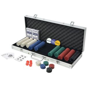 vidaXL Poker Set mit 500 Chips Aluminium