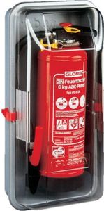 Schutzhaube f.6kg Feuerlöscher m.zwei Spannverschlüsse u.Griffrillen
