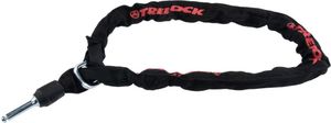 TRELOCK Einsteckkette ZR 355, 100 cm, Ø 6 mm, Vierkantglieder, Textilschlauch, korrosionsgeschützt, für Rahmenschlösser mit Protect-O-Connect-System, schwarz