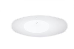 Freistehende Badewanne VICE 2.0 Acryl - 183,5 x 78,5 x 76,9 cm - Farbe wählbar, Farbe:Weiß matt