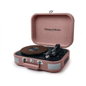 Muse MT-201 BTP, Gramofon z napędem pasowym, Czarny, Różowy, 33,45,78 RPM, 10 W, Prąd przemienny, 100-240 V