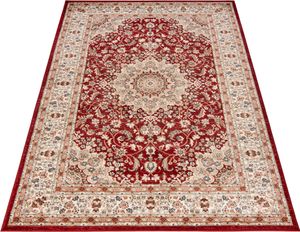 Mazovia Koberček Červená Orientálne Vintage - Obývacia Izba, Spálňa, Jedáleň, Kancelária - Nízky Fleece - Obdĺžnik - Tradičné Klasické - 180x250 cm