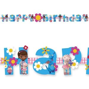 Doc McStuffins - Dopis - Vlajka "Add An Age", Happy Birthday SG26094 (Jedna velikost) (Modrá/barevná)