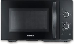 Mikrowelle 25L 700W SEVERIN MW 7888 6 Leistungsstufen Timer schwarz MW 7888 aus Edelstahl, schwarz Mikrowelle Mikrowellengerät