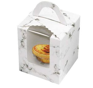 Cupcake-Boxen mit Griff,15 Stück Cake Boxes Einzel Kuchenbox Cupcake Muffin Box mit klarem Fenster Für Kuchen Candy Treat Holiday Party Geburtstag Hochzeitsdekoration