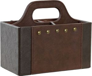 Organizér DKD Home Decor Tmavo hnedýPolyuretán(18 x 10 x 15 cm)