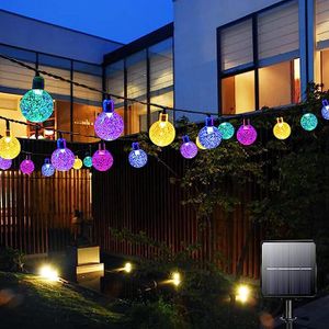 9.5M LED Solar Glühbirnen Lichterkette, Innen Außen Weihnachten Beleuchtung Outdoor Garten Deko, Bunt