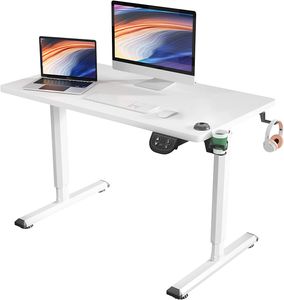 Dripex Schreibtisch höhenverstellbar elektrisch 110x60cm, Stehschreibtisch stufenlos verstellbar, höhenverstellbarer Schreibtisch mit Memory-Steuerung, ergonomischer Computertisch, weiß