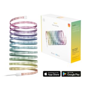 Hombli Smart LED Strip - RGB - 5 Meter - Weißes und farbiges Licht - RGB - Steuerung per App oder Sprache - Wifi - 1 Stück