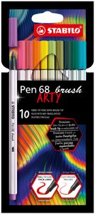 STABILO Pinselstift Pen 68 brush ARTY 10er Kartonetui