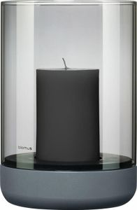 Blomus Calma Wind Light L, svietnik, dekoratívny držiak svetla, betón / sklo, oceľovo sivý dym, V 22,5 cm, 66231