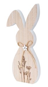 Deko Aufsteller Hase Holz H30cm Blumen Natur Tischdeko Frühling Ostern Deko