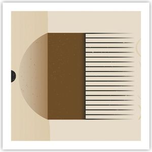 Poster - Poster ohne Rahmen - Abstraktion Geometrisch Boho - 60x60 cm - Wand Bild - Wanddeko - Wandbilder - Kunstposter - Wandposter - Bilder - Kunstdruck - Wanddekoration - Wandbild - P2XAC60x60-4826