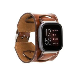 Braun Fitbit Versa 4 / 3 / Sense / Sense 2  Armband Echt Leder Ersatzarmband Sport Leder Uhrenarmband Handgefertigt Geschenk