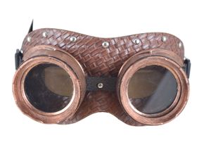 Steampunkmaske Pilotenbrille Maske Karneval Kostüm Retro Pest