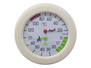 Sauna Thermometer/Hygrometer im Holzrahmen Ø155 mm Klimamesser