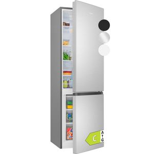 Bomann Kühlschrank mit Gefrierfach |  | 180cm | Kühl Gefrierkombination leise | Türanschlag wechselbar | 268L | KG 7353 inox