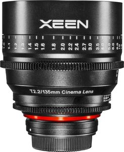 Samyang XEEN Cinema 135mm T2,2 Canon EF Vollformat Objektiv MF Cine Video Lens für hohe Auflösungen mit Follow Focus Zahnkränze (1021624)