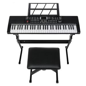FCH 61 Tasten E Keyboard，Elektronisches Klavier, Digitalpiano Set,Keyboardständer, Keyboardbank und Mikrofon