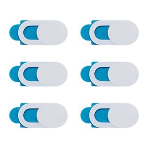 6pcs/8pcs Webcam Slider Oval Form Rückenlebiger Verschleiß resistiver schützender plastikrostresistenter Folie -Webcam -Abdeckung für Mobiltelefonen-Weiss