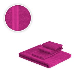 Handtücher Kombi Gäste/Reise Set 4teilig 500 g/m² Frottee Pink