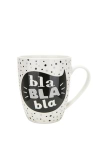 Gilde 46801 Porzellan-Tasse "bla BLA bla" weiß schwarz ca 360ml Porzellan