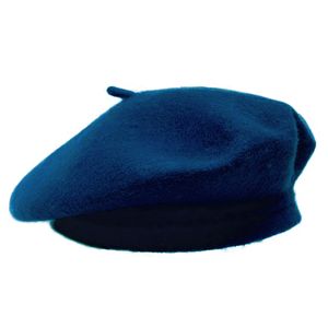 Dámský baret klasická francouzská čepice vlněný klobouk baret čepice Vintage - NAVY