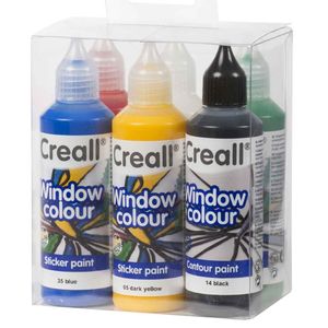 Súprava farieb na okná Creall Window Color 6x 80 ml